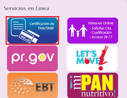 Certificación del Programa de Asistencia Nutricional en Puerto Rico (PAN)